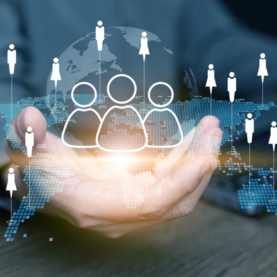 Cmr,,Customer,Relationship,Management,Concept.,A,Man,Holds,A,Virtual